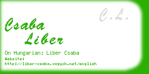 csaba liber business card